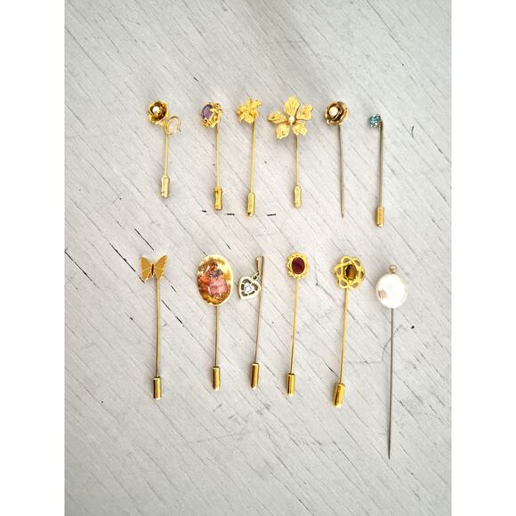 Vintage Lot of 12 Lapel Pins - Picture 1 of 6